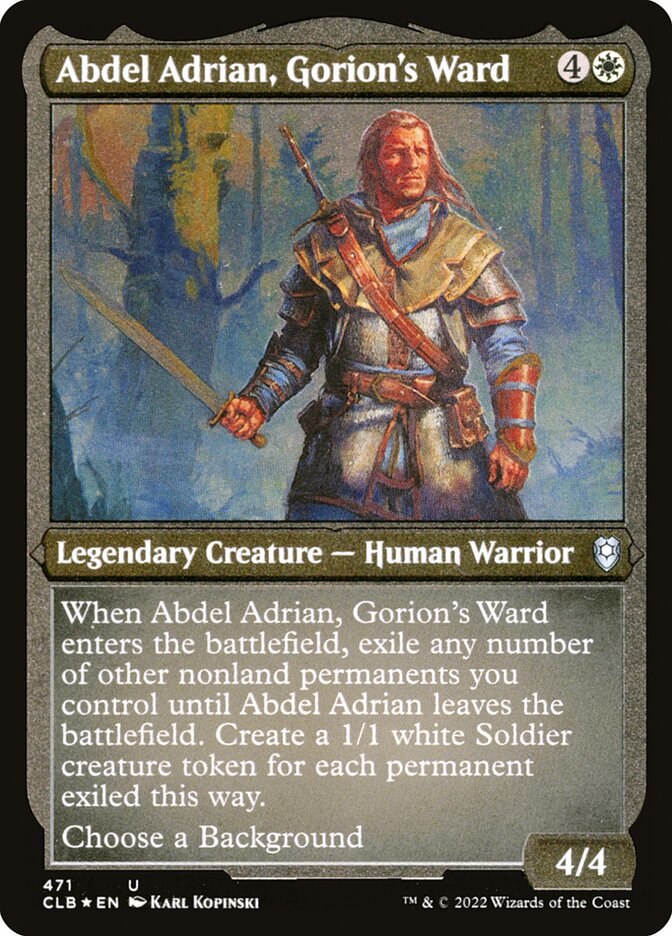 Abdel Adrian- Gorion's Ward (Etched Foil)