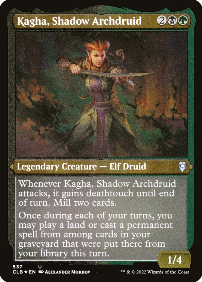 Kagha- Shadow Archdruid (Etched Foil)