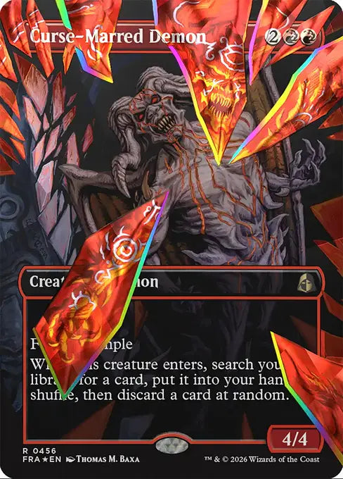 Curse-Marred Demon (Borderless) (Facet Foil) (456)