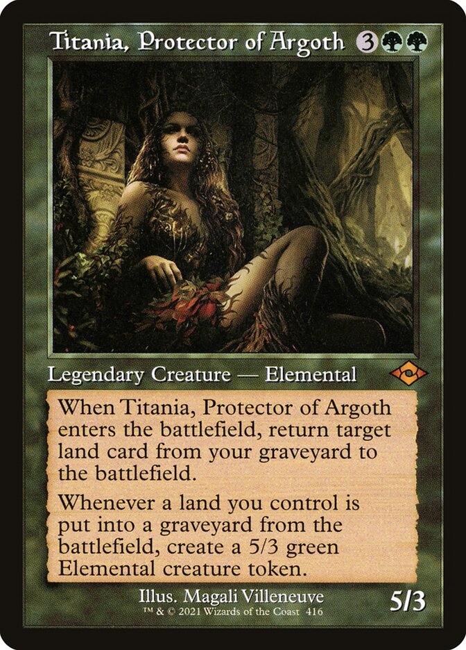 Titania- Protector of Argoth (Retro Frame) (Foil Etched)