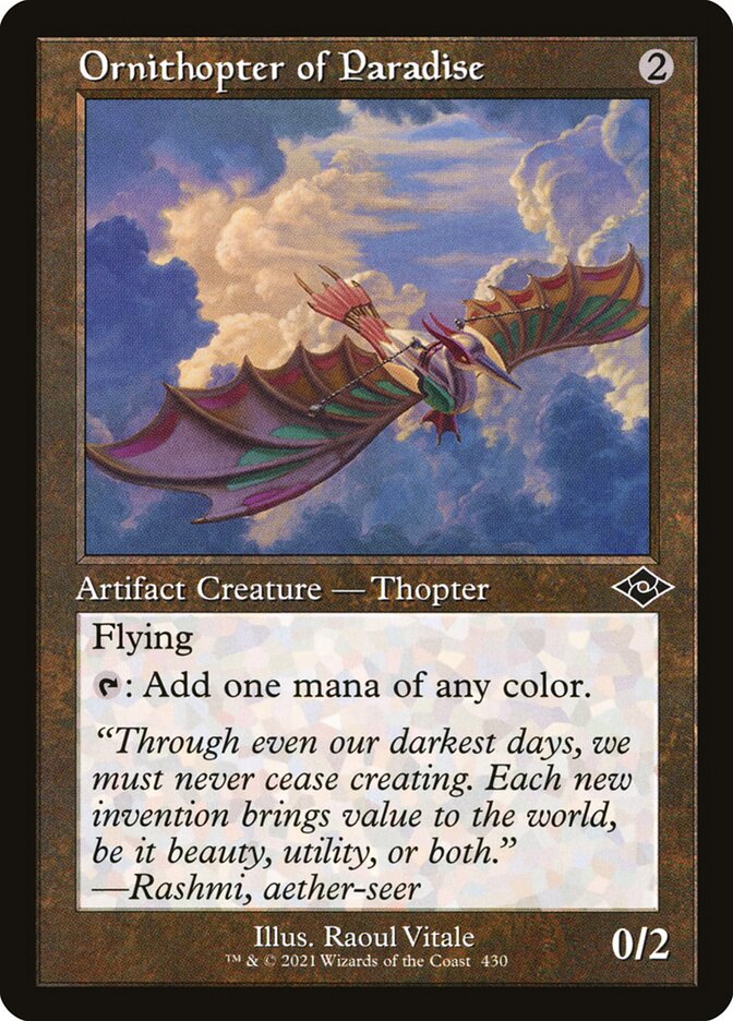 Ornithopter of Paradise (Retro Frame) (Foil Etched)