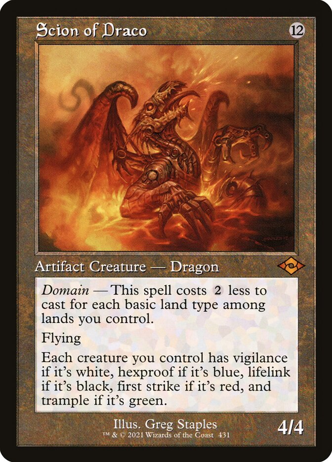 Scion of Draco (Retro Frame) (Foil Etched)