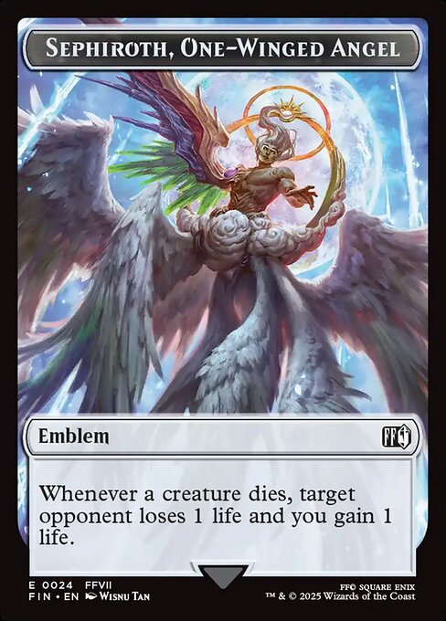 Emblem - Sephiroth, One-Winged Angel // Robot Warrior Double-Sided Token