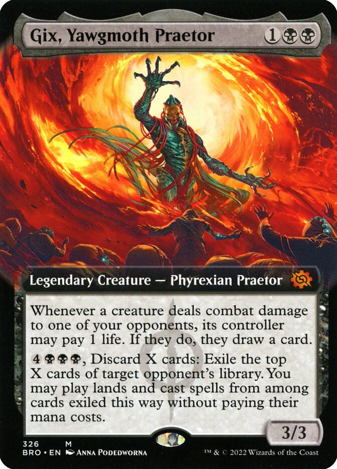 Gix- Yawgmoth Praetor (Extended Art)