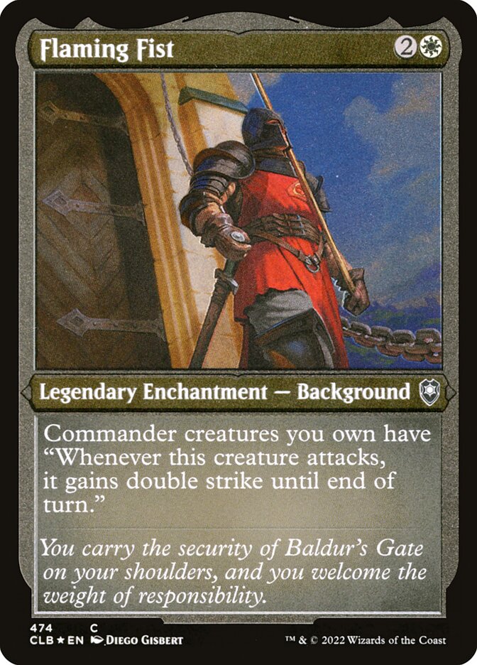 Flaming Fist (Etched Foil)
