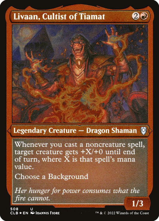 Livaan- Cultist of Tiamat (Etched Foil)