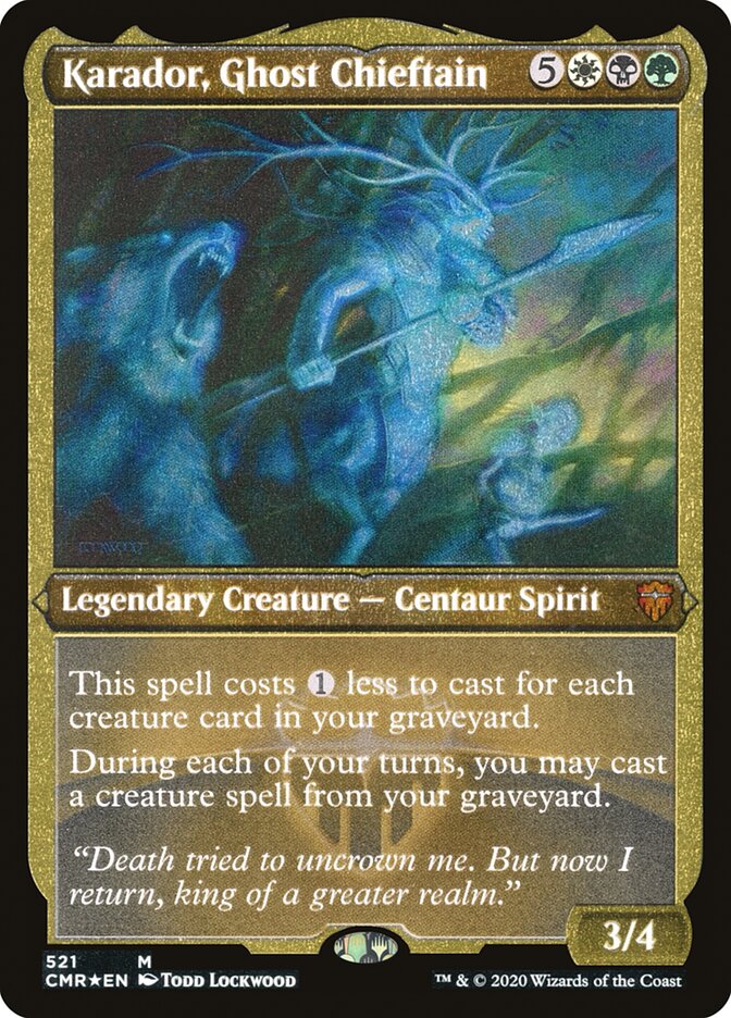 Karador- Ghost Chieftain (Foil Etched)
