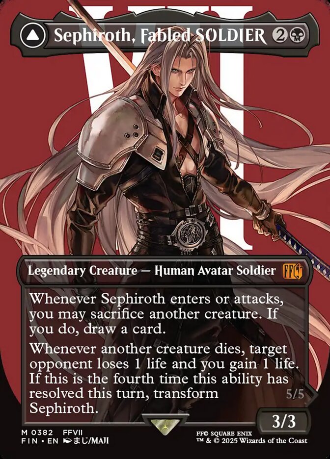 Sephiroth, Fabled SOLDIER (0382) (Borderless) 
