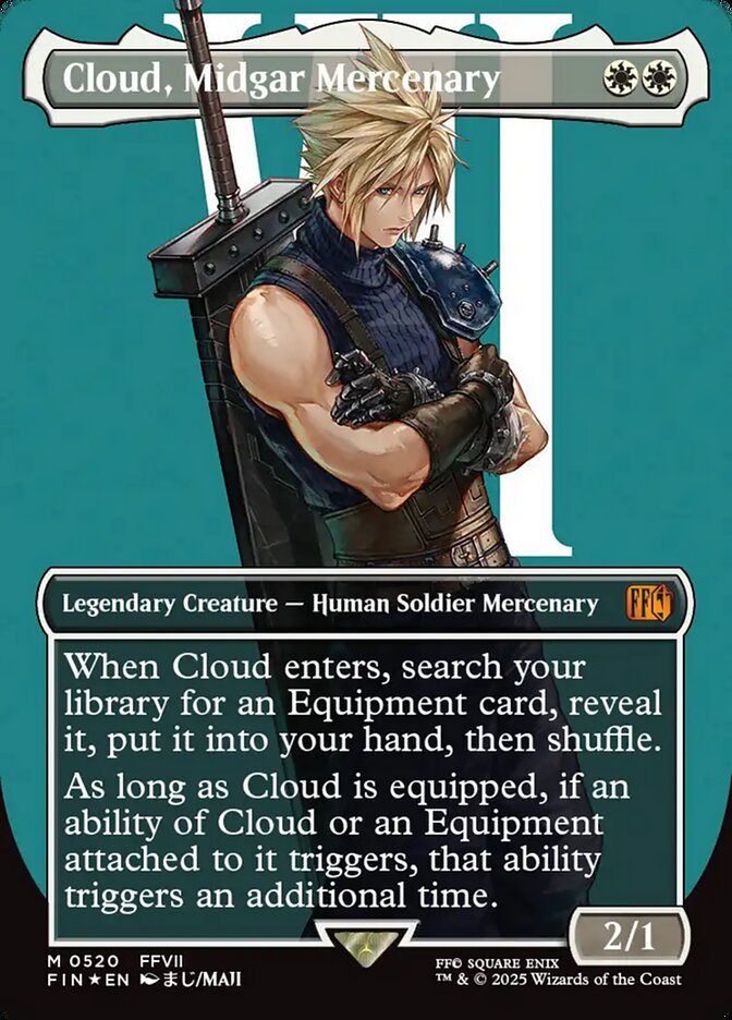 Cloud, Midgar Mercenary (Borderless) (Surge Foil) 
