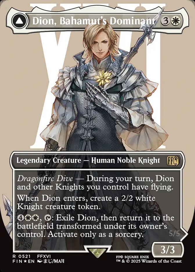 Dion, Bahamut's Dominant (Borderless) (Surge Foil) 