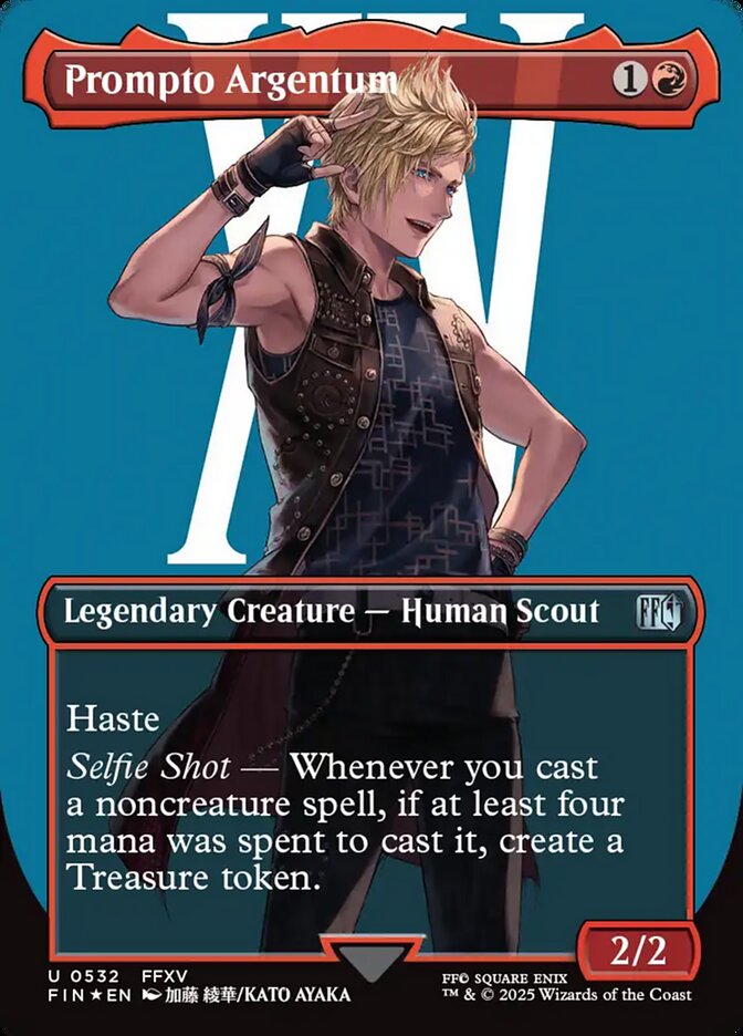 Prompto Argentum (Borderless) (Surge Foil) 