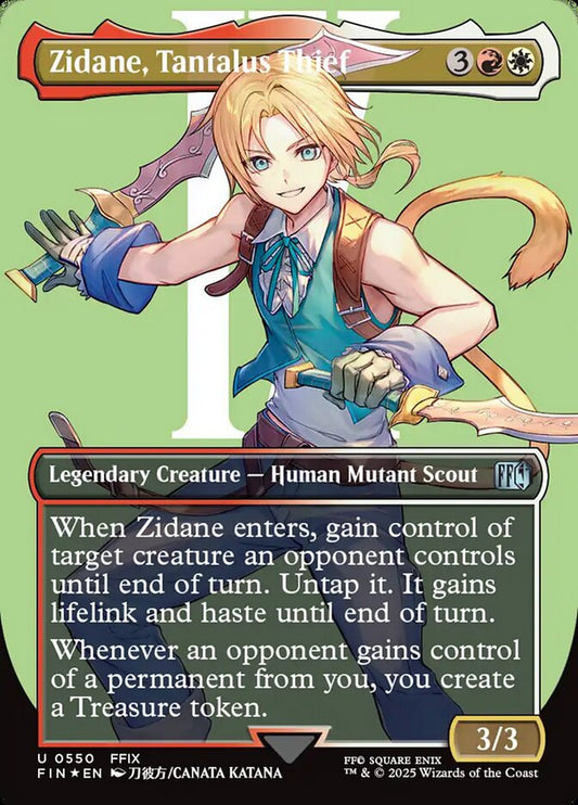 Zidane, Tantalus Thief (Borderless) (Surge Foil) 