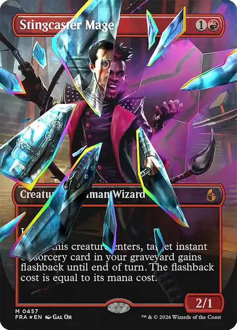 Stingcaster Mage (Borderless) (Facet Foil) (457)