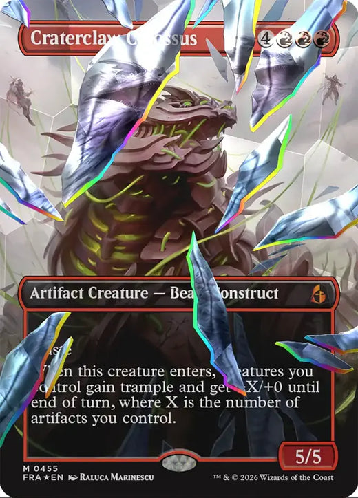 Craterclaw Colossus (Borderless) (Facet Foil) (455)
