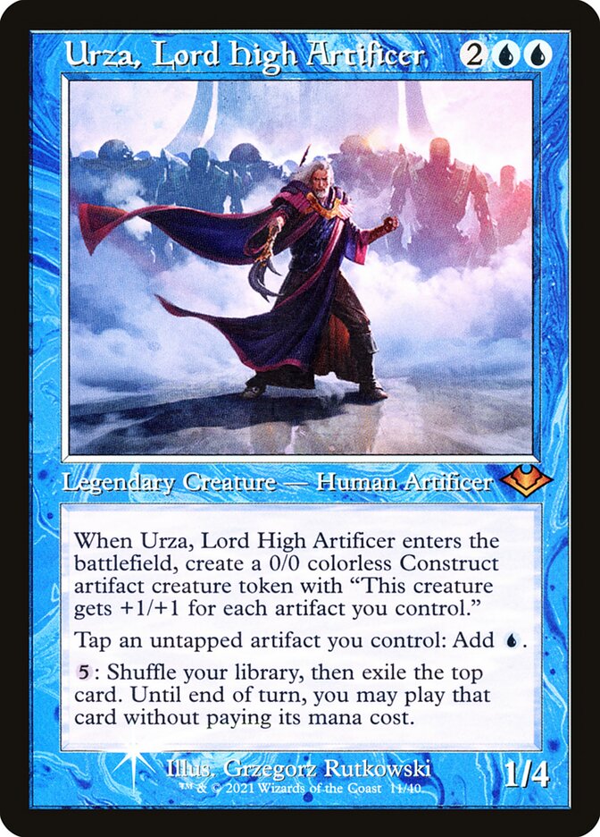 Urza- Lord High Artificer (Retro Frame) (Foil Etched)