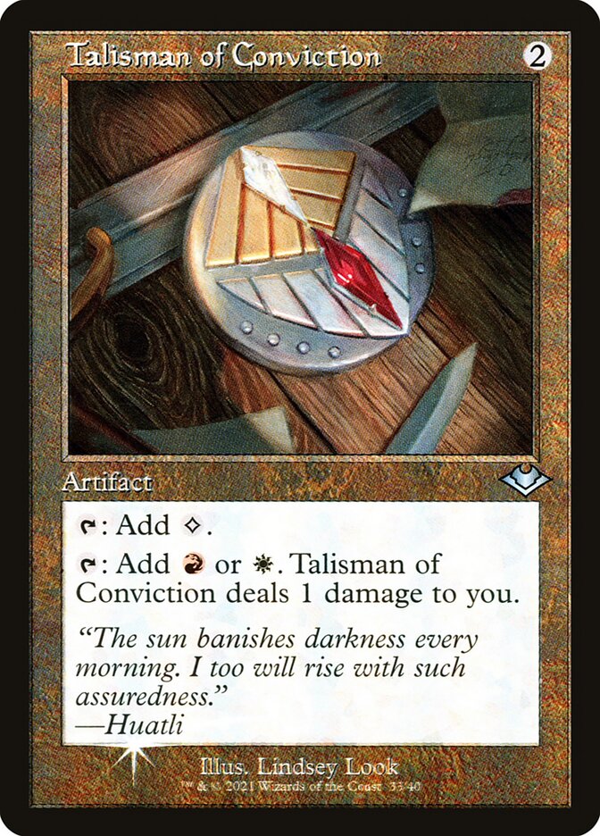 Talisman of Conviction (Retro Frame) (Foil Etched)
