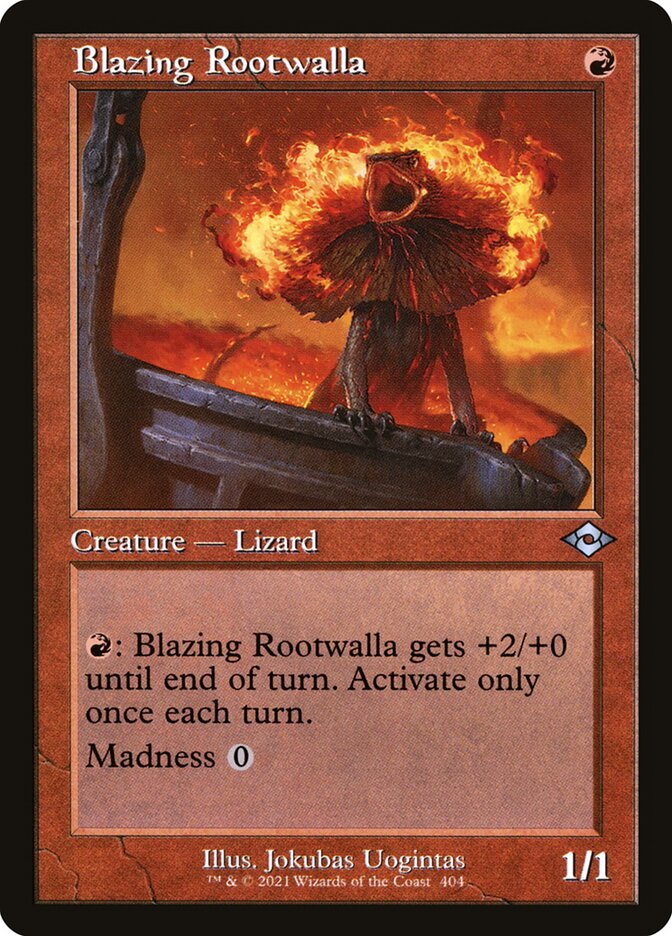 Blazing Rootwalla (Retro Frame) (Foil Etched)