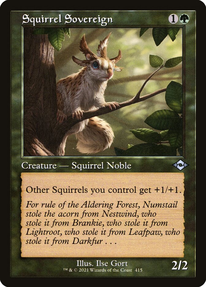 Squirrel Sovereign (Retro Frame) (Foil Etched)