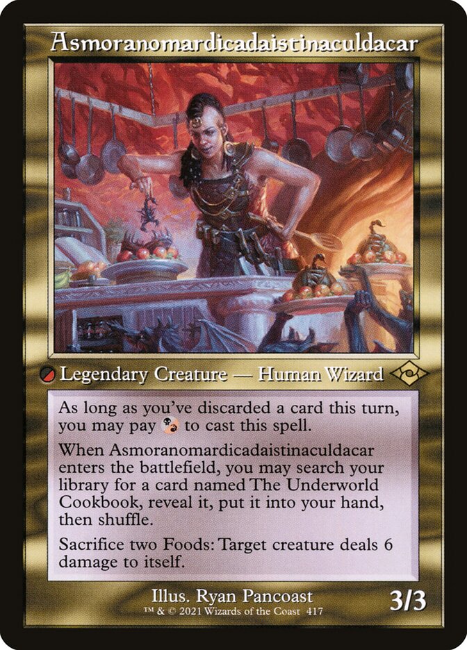 Asmoranomardicadaistinaculdacar (Retro Frame) (Foil Etched)