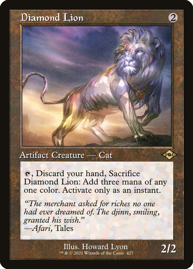 Diamond Lion (Retro Frame) (Foil Etched)