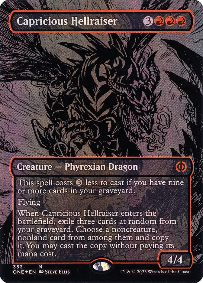 Capricious Hellraiser (Oil Slick Raised Foil)