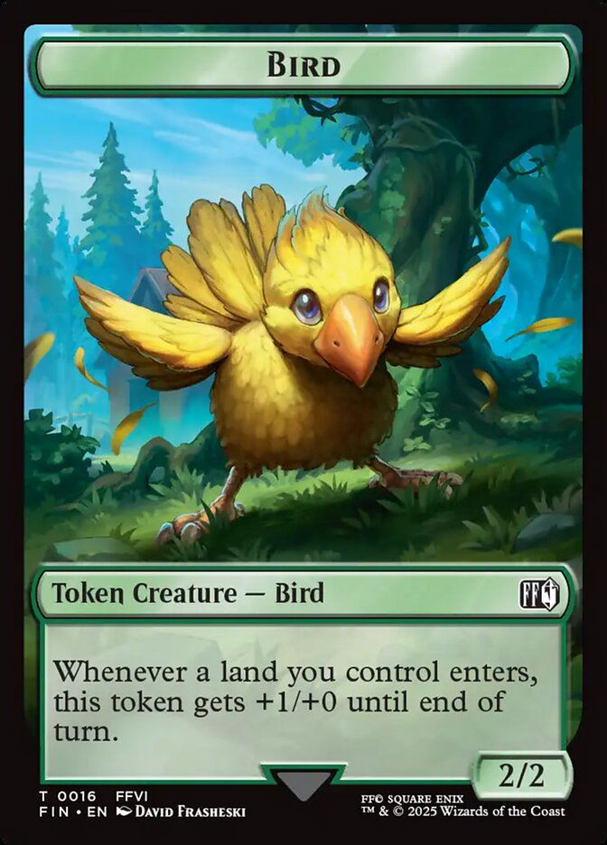 Bird (0016) // Wizard (0014) Double-Sided Token 