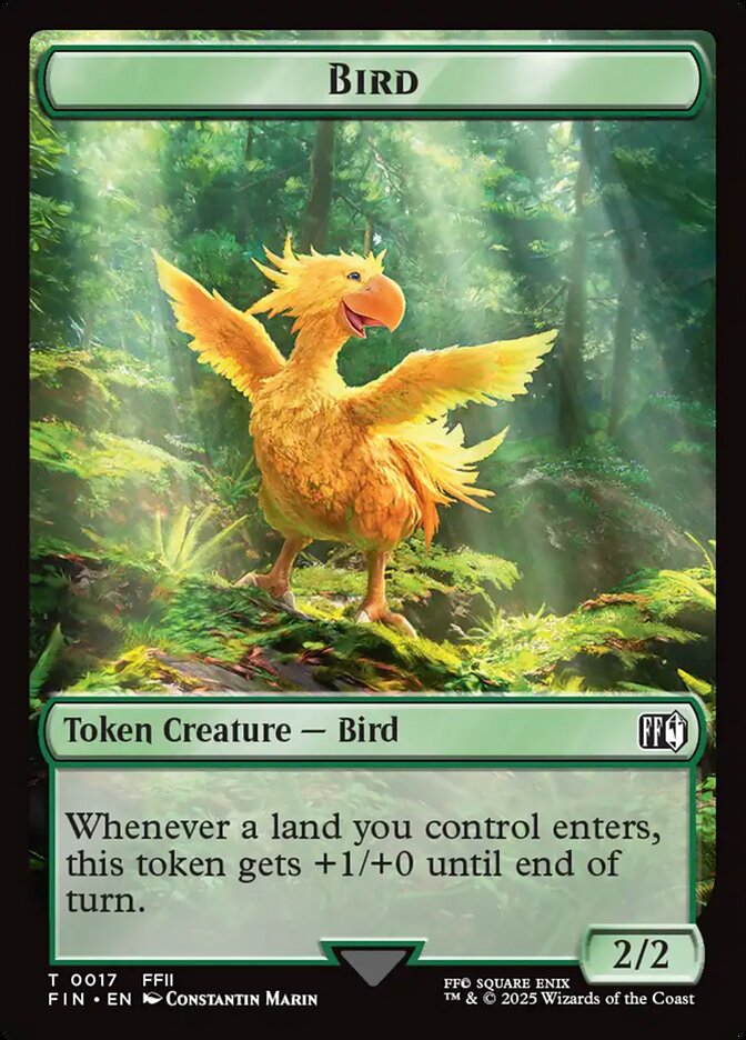 Bird (0017) // Wizard (0015) Double-Sided Token 